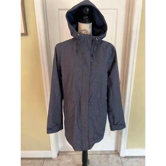 Columbia Blue/Grey Three Season Hooded Zip Up Jacket Women's Medium - Picture 1 of 12